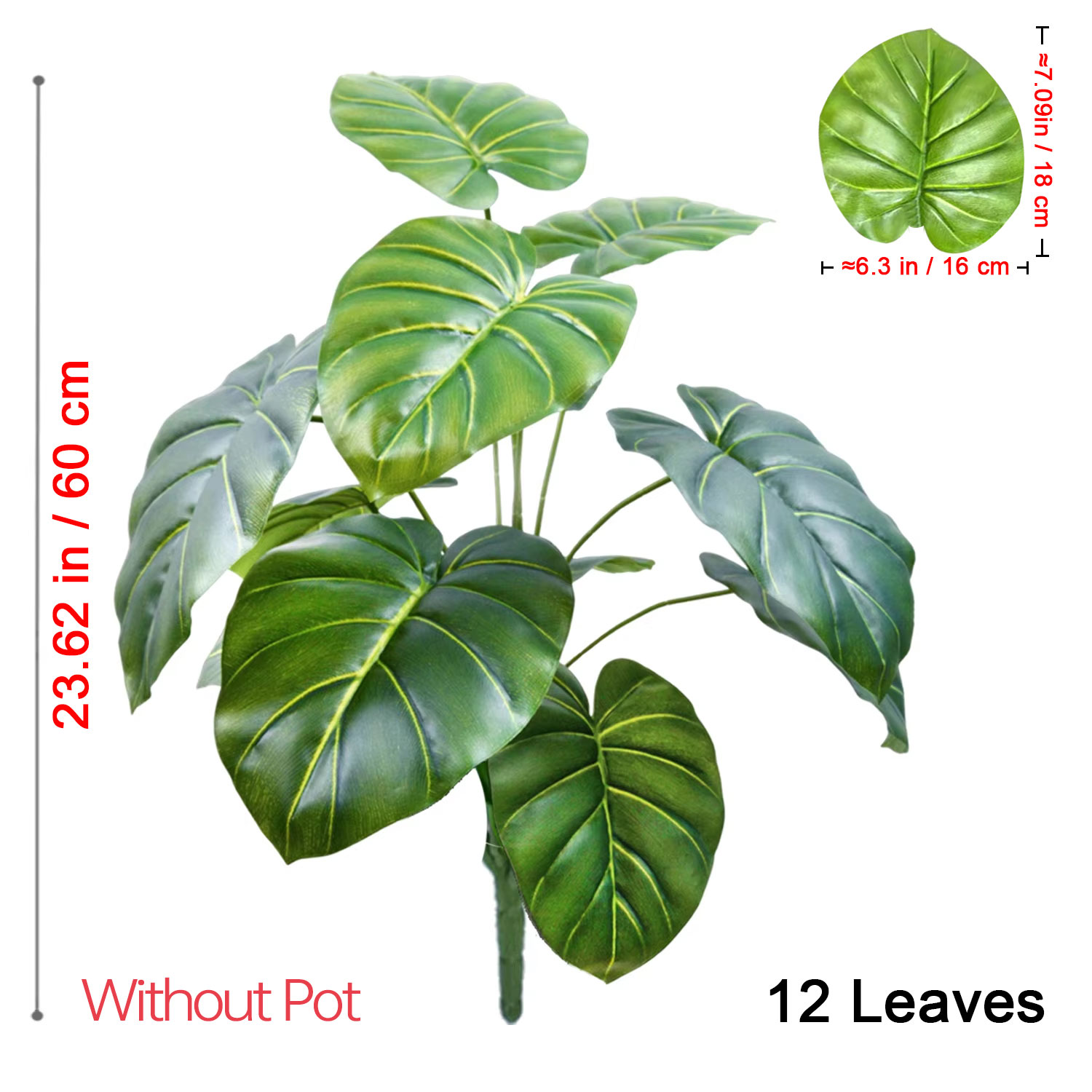 1 Pcs 60-105cm Lifelike Artifi - Monstera Adansonii ulasan dan harga
